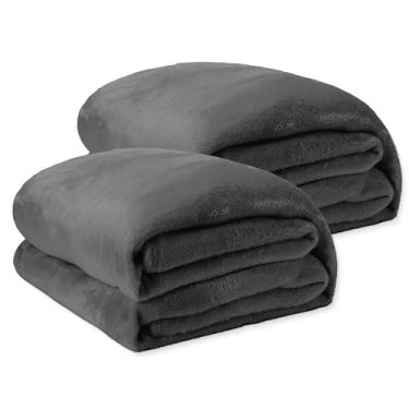 Imagem de Cobertor Casal Soft Microfibra Toque Aveludado Antialérgico Coberta Dupla Face Confortável Ótima para o Dia Dia - 1,80m x 2,00m (2, Chumbo)