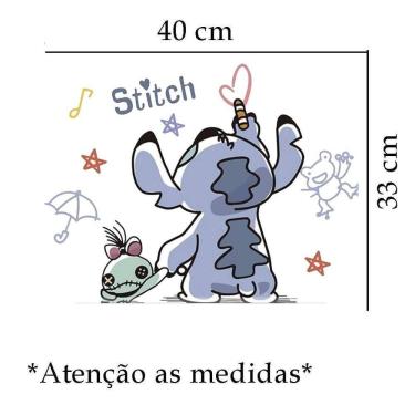Imagem de Adesivo De Porta Stitch Desenhando