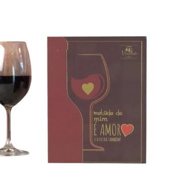 Imagem de Kit Vinho Premium com 5 Peças, Estojo MDF Formato Livro, Conjunto de Acessórios para Vinho com Saca-Rolhas, Tampa, Oxigenador, Corta Lacre e Anel Salva Gotas, 21x16.5x4cm