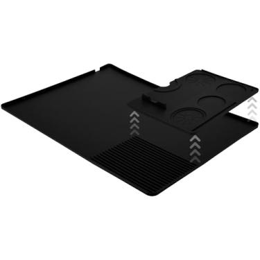 Imagem de KHZSPP Tapete de café, tapete de silicone para máquina de café removível 2 em 1 com ralo reservado, antiderrapante e almofada de manchas para máquina de café expresso, máquina de café expresso e