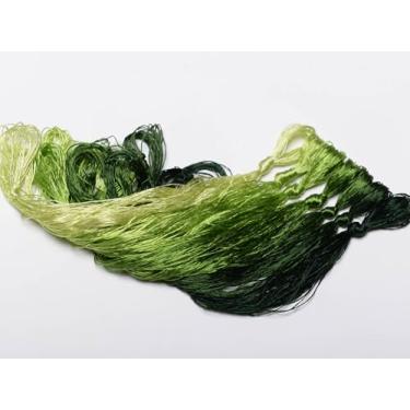 Imagem de RUSHIGUAN 100% pura natureza amoreira fio de seda acessório de joias flores artificiais ponto cruz bordado fio diy kits de costura 7 cores gradientes 22 m cada (4)