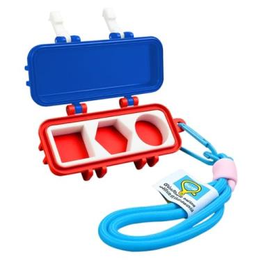 Imagem de Dynwave Porta-giz para taco de bilhar, multifuncional, profissional, organizador de acessórios de bilhar, caixa de armazenamento, Vermelho