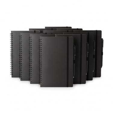 Imagem de Caderno Ecológico com Capa de Café e PP, 70 Folhas Pautadas Bege, 21x14,5cm, com Caneta Plástica, Kit Escritório Sustentável (10)