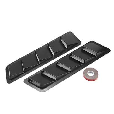 Imagem de Painel de veneziana de entrada de ar do capô do carro, tampa de ventilação de refrigeração ABS, acessório de guarnição para modificação externa do carro (Preta)