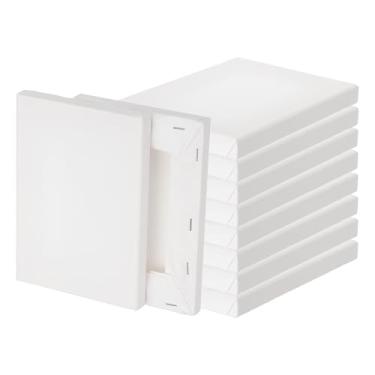 Imagem de PATIKIL Tela de pintura, pacote com 10, 12 x 17 cm, tela de algodão, prancheta, conjunto de tinta acrílica, materiais de arte para aquarela, guache acrílico, têmpera