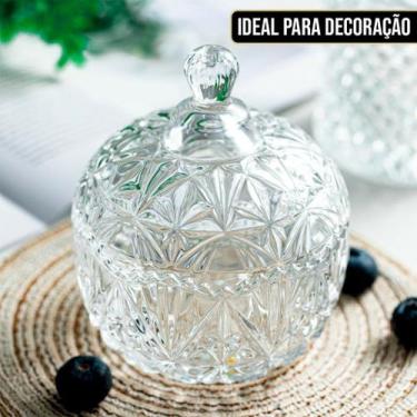 Imagem de Bomboniere Potiche de Vidro Classico Decorativo Luxo com Tampa Crystal
