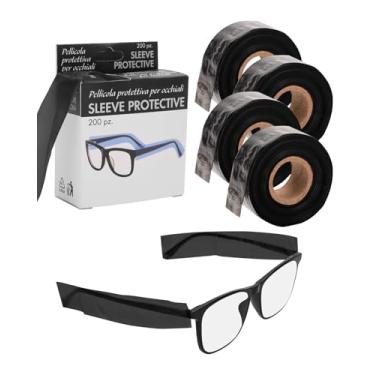 Imagem de BARBERTOP 4 peças de luvas descartáveis para óculos – Capas para óculos contra a cor do cabelo, tintura de cabelo, capas de braço de vidro, serve para óculos de todos os tamanhos, 200 por pacote