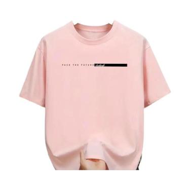 Imagem de Camiseta Masculina De Verão Em Algodão Casual Com Estampa Grande De Le