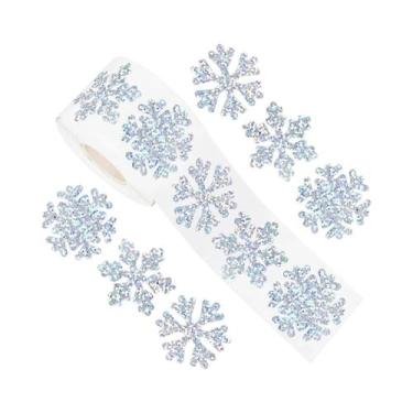 Imagem de 500 Adesivos De Floco De Neve De Natal Cortados a Laser, Impermeáveis 