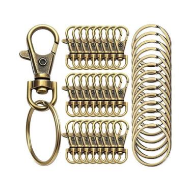 Imagem de Ganchos Para Chaveiro Com Argola Para Fazer Joias E Artesanato DIY 20/