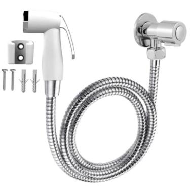 Imagem de Ducha Higiênica Engate Flexível Aço Inox 1,20 Metros + Registro ABS + 