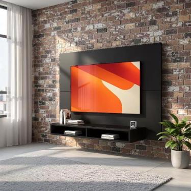 Imagem de Painel Pequeno Para TV 43 Polegadas Suspenso 1,20m Com Nicho - Repleta