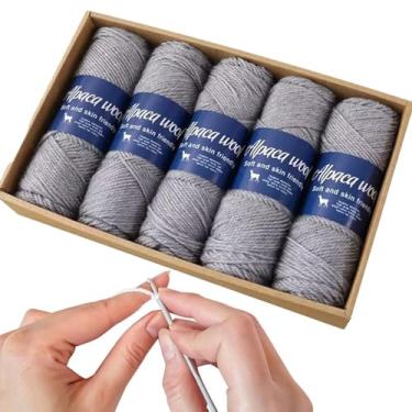 Imagem de Fio de caxemira para tricô, fio de peso para dedilhado | Fio de lenço macio de lã de alpaca para crochê | Fio de peso para meia, fio respirável para iniciantes em crochê para cachecóis, chapéus, suéte