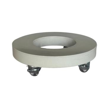 Imagem de Suporte Vaso Rodizio 25 Cm P/Vaso De Polietileno Plantas Rodas De Gel Antirruido (Branco)