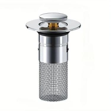 Imagem de 1 pç Filtro de ralo de piso multifuncional pop-up Bounce Core bacia rolha de ralo coletor de cabelo filtro de pia de chuveiro acessório de banheiro