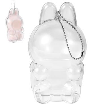 Imagem de Capa protetora de acrílico The Monsters Exciting Macaron com chaveiro, caixa transparente para figura sentada