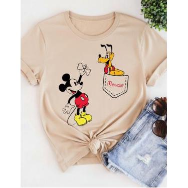 Imagem de Camiseta Blusa Tshirts Desenho Mickey Pluto Algodão Unissex - MB Sport