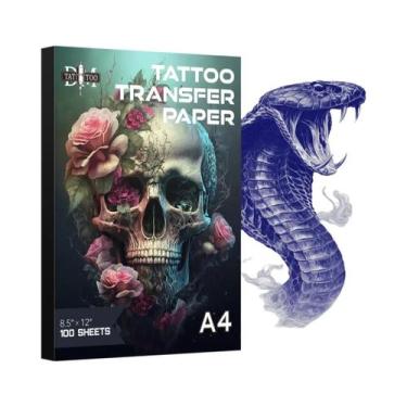 Imagem de Papel De Transferência Para Tatuagem A4 10 20 30 50 100pcs Papel Térmi