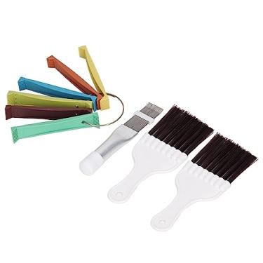 Imagem de Garosa Limpador de Barbatana de Ar Condicionado, Conjunto de Escova de Limpeza de Condensador de Aço Inoxidável e Plástico Com Pente de Barbatana de 6 Cores, Ideal para Manutenção de CA Em Casa e
