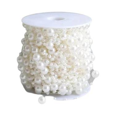 Imagem de Guirlanda De Pérolas Artificiais De 10m Para Árvore De Natal, Corrente