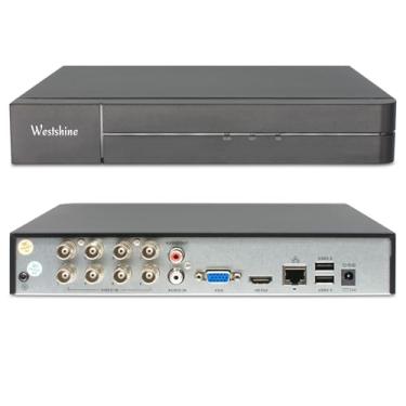 Imagem de Westshine DVR de 8 canais de 5 MP, gravador de vigilância residencial H.265+ CCTV, DVR híbrido 5 em 1 de 8 canais para câmeras de segurança TVI/CVI/AHD/CVBS/IP, detecção de movimento de visualização