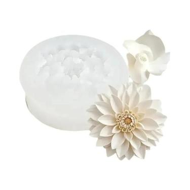 Imagem de Molde De Silicone De Resina Lótus Elegante Para Decoração De Presentes