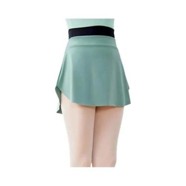 Imagem de Saia De Balé Preta Para Mulheres Com Fenda Lateral, Vestuário De Dança