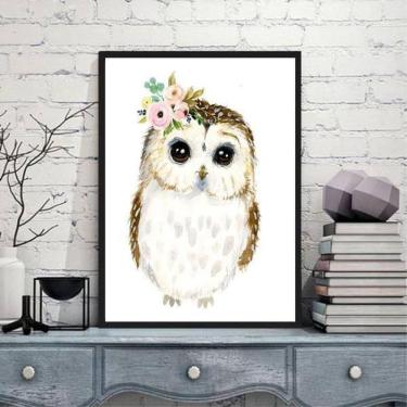 Imagem de Quadro Decorativo Infantil Corujinha 33X24Cm