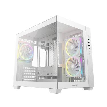 Imagem de Gabinete Gamer Deepcool CG330 MicroATX Aquário com 3 Fans ARGB Branco