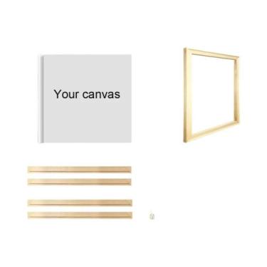 Imagem de Moldura De Madeira Natural Grande Para Quadros De Parede 50X70 60X90 7