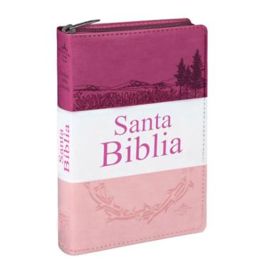 Imagem de Santa Biblia Com Concordancia Tricolo Rosa Ziper Espanhol