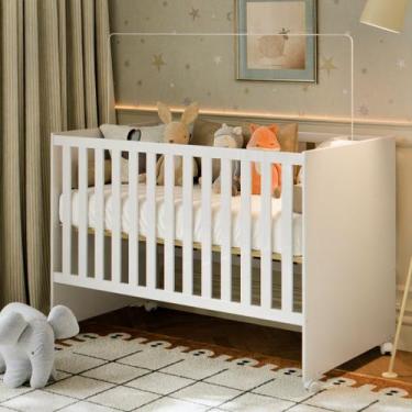 Imagem de Berço Infantil Soft Americano 130x70 com Rodízios, Grade Fixa, MDF e M
