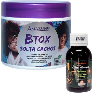 Imagem de Btox Solta Cachos 500g sem formol + Mix Óleo Africano 60ml - Amazun