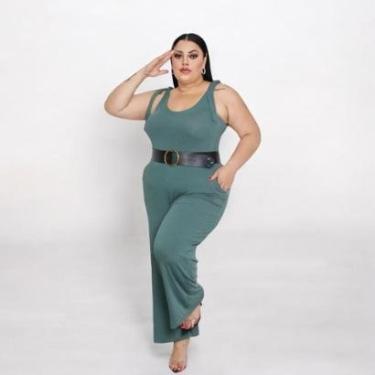 Imagem de Macacão Plus Size Regata Com Bolso-Feminino