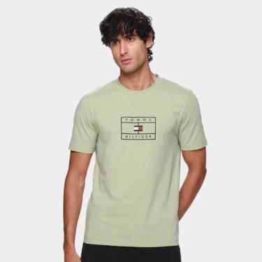 Imagem de Camiseta Tommy Hilfiger Graphic Masculina, Verde, GG
