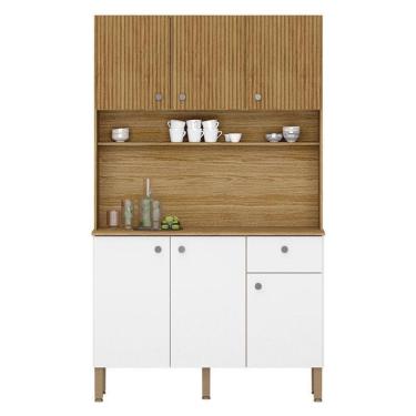 Imagem de Kit Cozinha Style 6 Portas Freijó Supremo Ripado - Kits Paraná