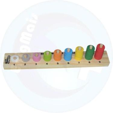 Imagem de Brinquedo Educativo Infantil Sequência Unidade Base Madeira - SHOPPING