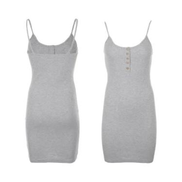 Imagem de Vestido Bodycon Slim Fit Com Decote Em V Profundo E Botões, Vestido Se