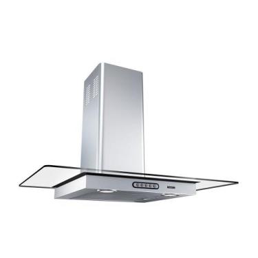 Imagem de Coifa de Parede 75cm Vidro Reto Duto Slim Fogatti, Inox, 220V