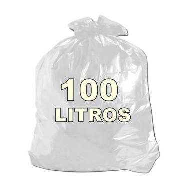 Imagem de Saco De Lixo Transparente 100l Reforçado 5 Micra 100 Unid - Ecopolymer