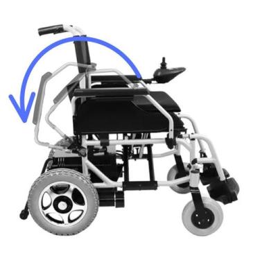 Imagem de Cadeira De Rodas Motorizada Dobrável 120 Kg D900 Dellamed, Preto