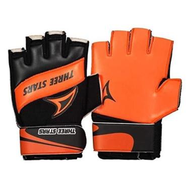 Imagem de Luva Goleiro Futsal Three Stars Action, Laranja, Preto, Grande