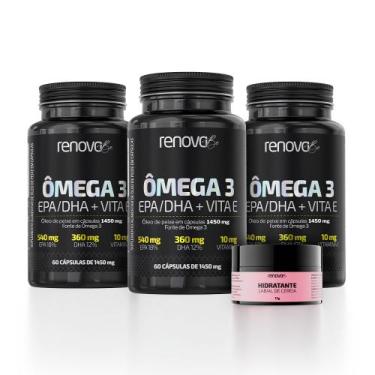 Imagem de Kit 3 Suplemento Alimentar Ômega 3 EPA/DHA  Vita E Renova Be, Sem sabo