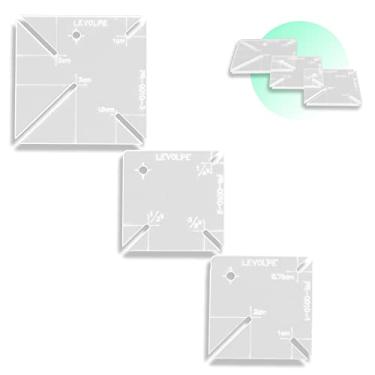 Imagem de 3 Régua Gabarito Canto Mitrado Centímetro Polegada Patchwork