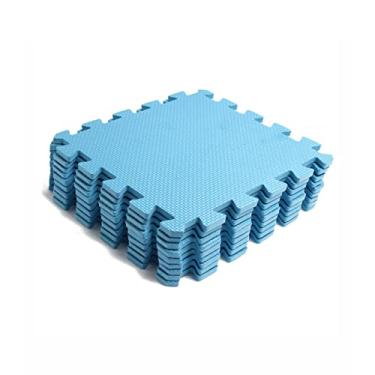 Imagem de Kit 04 Tatames Eva Tons De Azul Infantil Meninos 50x50x1cm 10mm