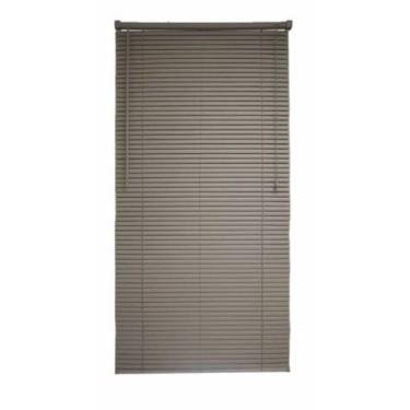 Imagem de Persiana Horizontal PVC Café 120 (L) x 220 (A) cm Cortina Completa C/ Kit de Instalação 1,20 x 2,20