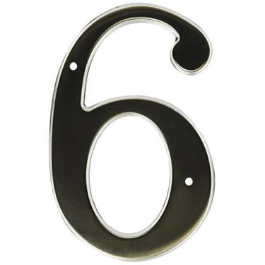 Imagem de Baldwin 90676056# 6 número de casa, níquel acetinado vitalício