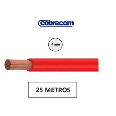 Imagem de Cabo Flexível 4mm - 25 Metros - Vermelho - Cobrecom
