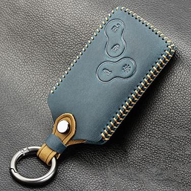 Imagem de CSHU Porta-chaves em couro para carro Capa Porta-chaves Porta-chaves com anel, adequado para Renault Kadjar Captur Clio Megane 2 3 4 RS Koleos Logan Scenic Card, 7