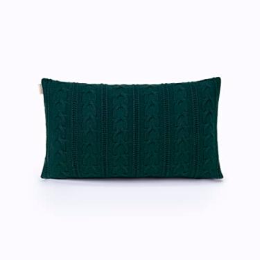 Imagem de Capa de Almofada Rinzeira Trico 50x30cm Sala Sofa Cama Tricot Berlim